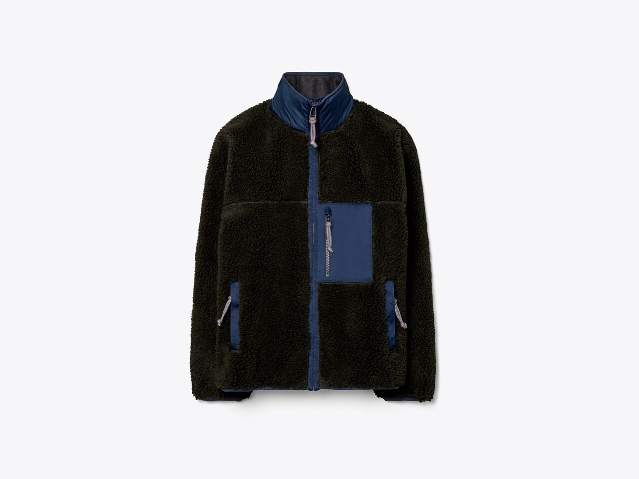 High Pile Jacquard Fleece Zip Jacket