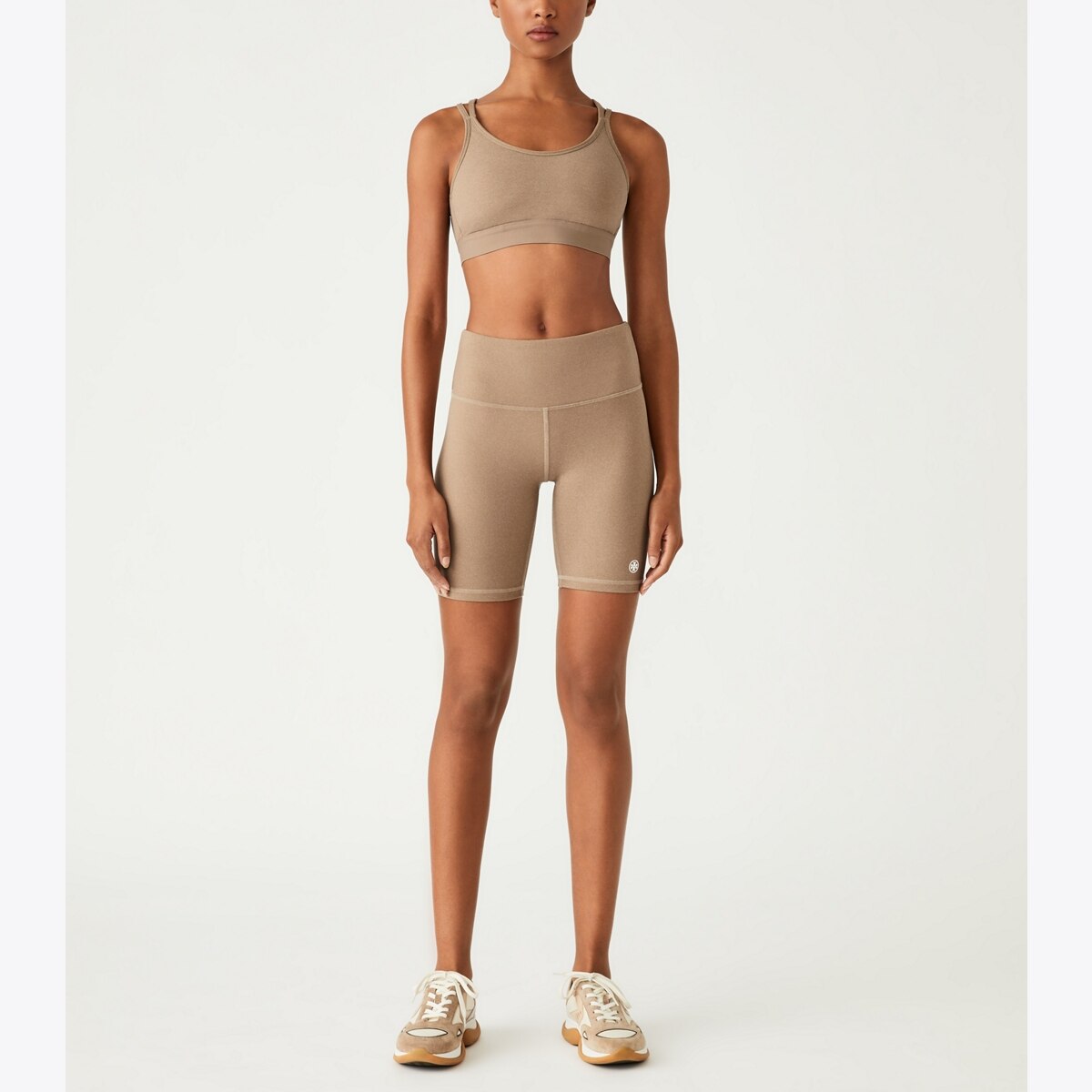 High-Rise Compression Mélange Bike Short: Women's Designer