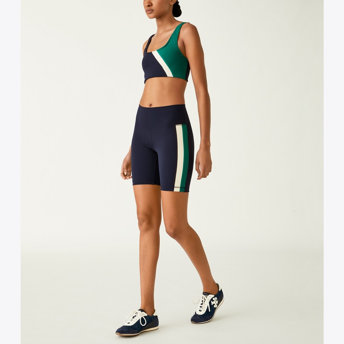 High-Rise Sculpt Compression Side-Stripe Bike Shorts