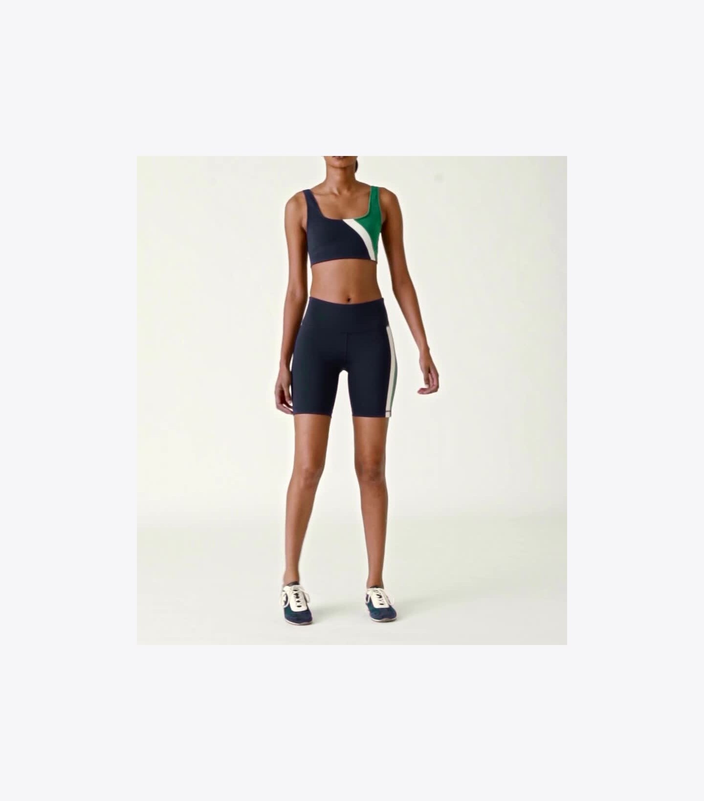 High-Rise Sculpt Compression Side-Stripe Bike Shorts