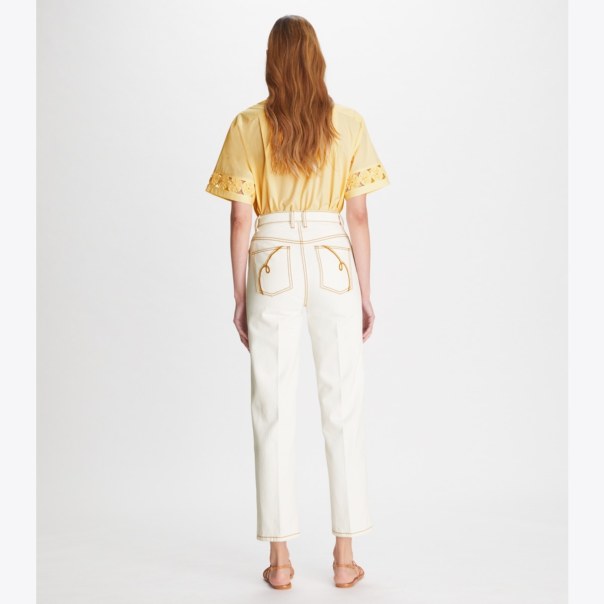 High-Rise Straight Jean: Women's Designer Bottoms | Tory Burch