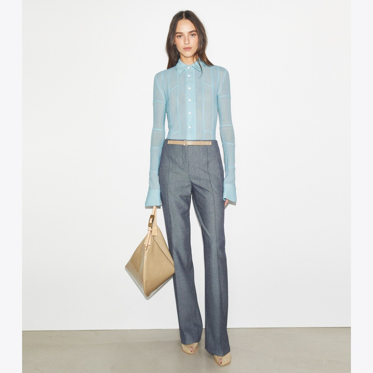 High-Waisted Wool Pants: Women's Designer Bottoms | Tory Burch