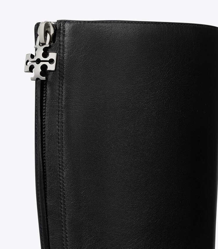 Tory Burch designer kniestiefel Hoher Charlie Stiefel in PERFECT BLACK detail