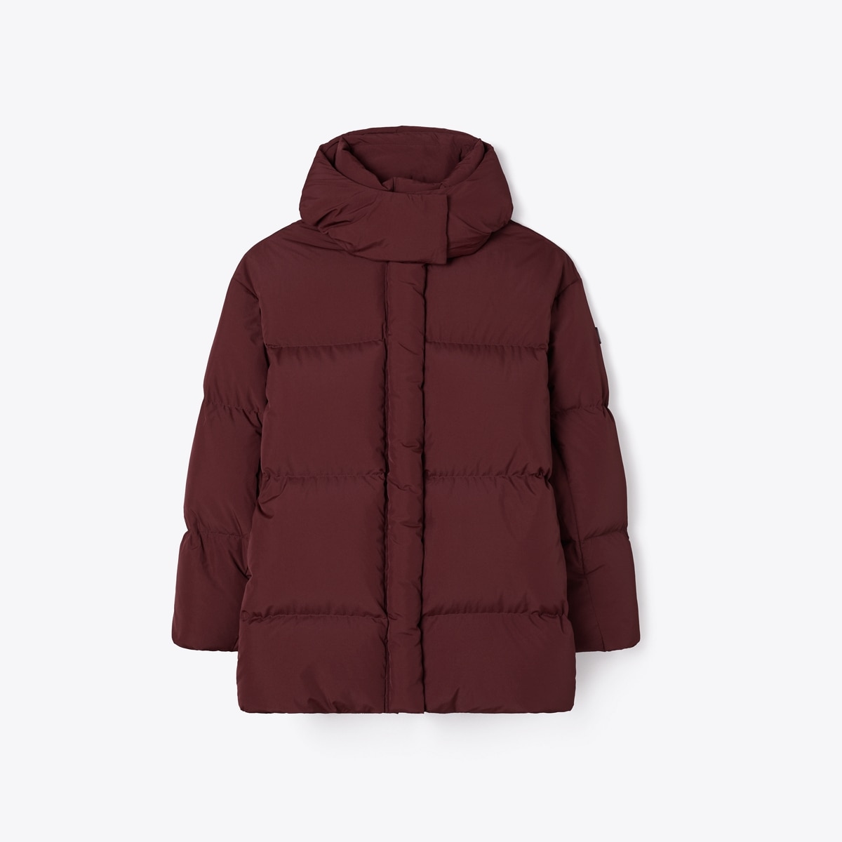 HOODED DOWN NYLON JACKET