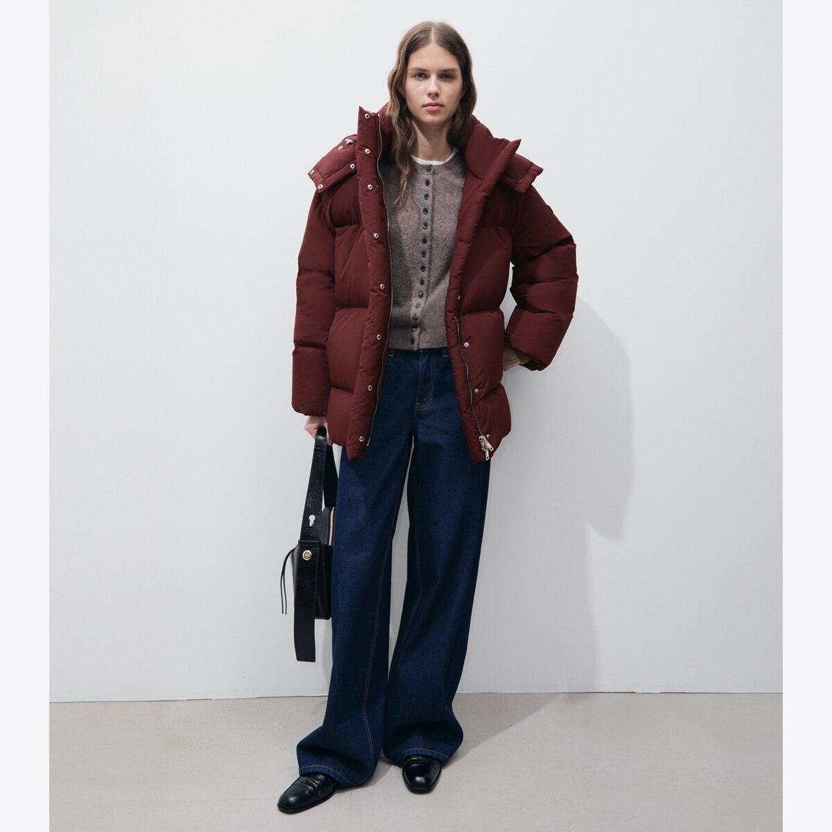 HOODED DOWN NYLON JACKET - thumbnail 3