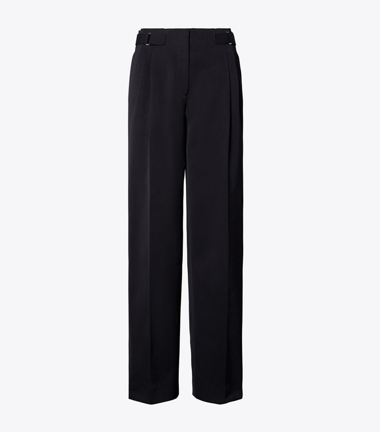 Tory Burch designer unterteile Hose aus Wolle und Baumwolle in Night Shadow front