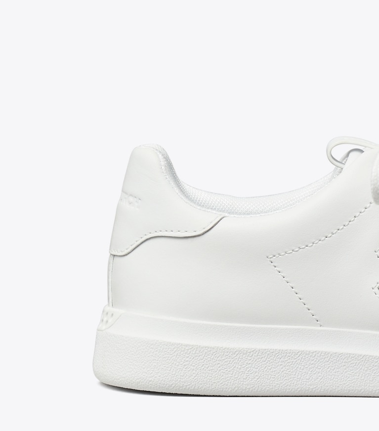 Tory Burch designer スニーカー ダブルT ハウエル コート in White / White angle