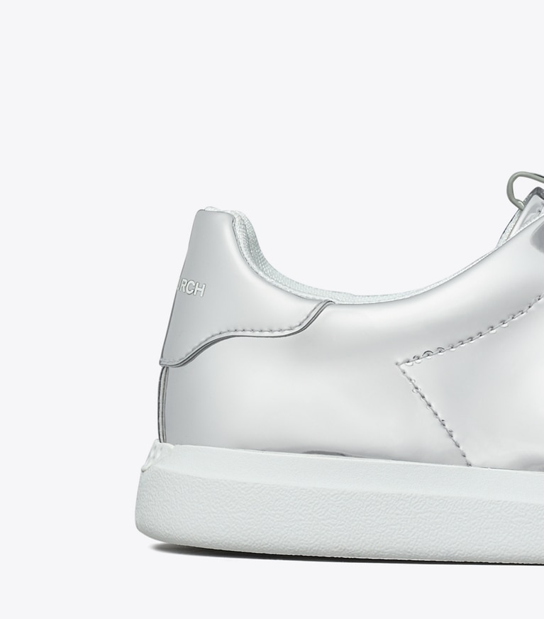 Tory Burch designer sneakers Howell Court Sneaker in ARGENTO angle