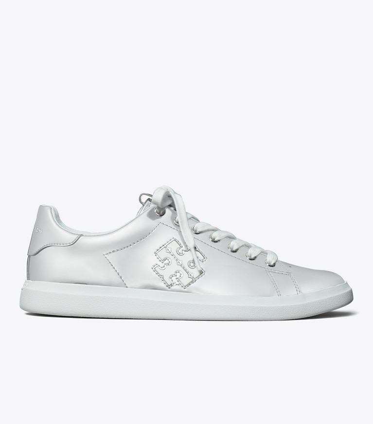 Tory Burch designer sneakers Howell Court Sneaker in ARGENTO angle
