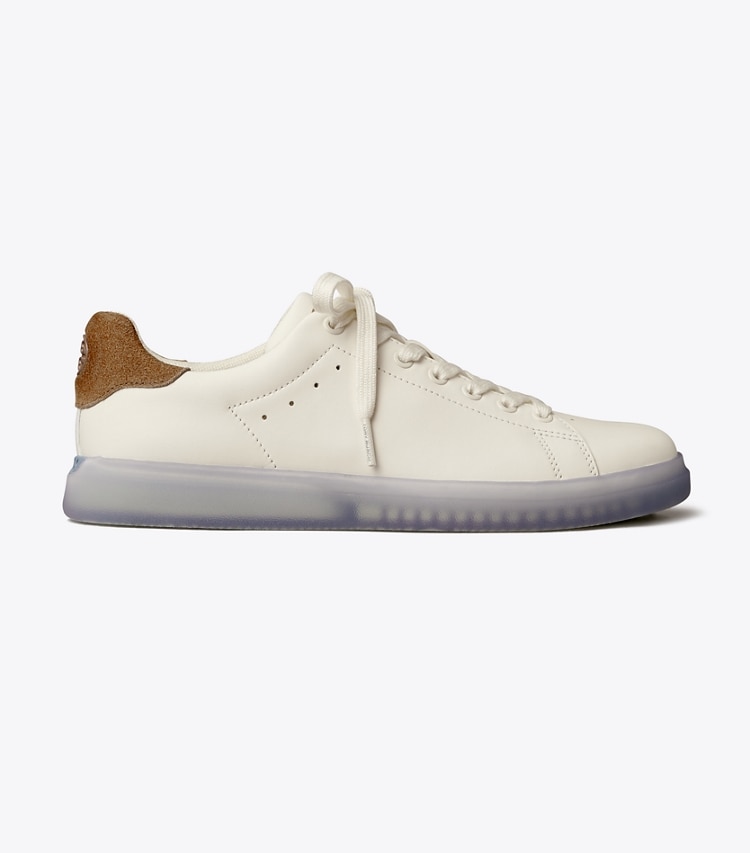 Tory Burch designer sneakers Howell Court Sneaker in NEW IVORY / TAUPE side