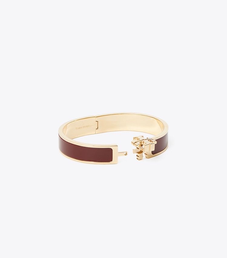 Tory Burch designer ブレスレット アイコン エナメル ブレスレット in Tory Gold / Burgundy additional
