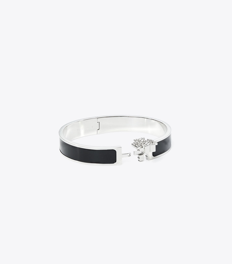 Tory Burch designer bracciali Icon Bracelet in Tory Silver / Black / Crystal additional