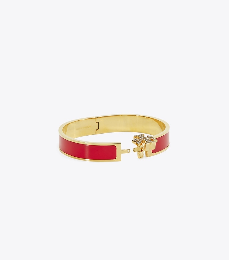 Tory Burch designer bracelets Icon Bracelet in Tory Gold / Red / Crystal additional