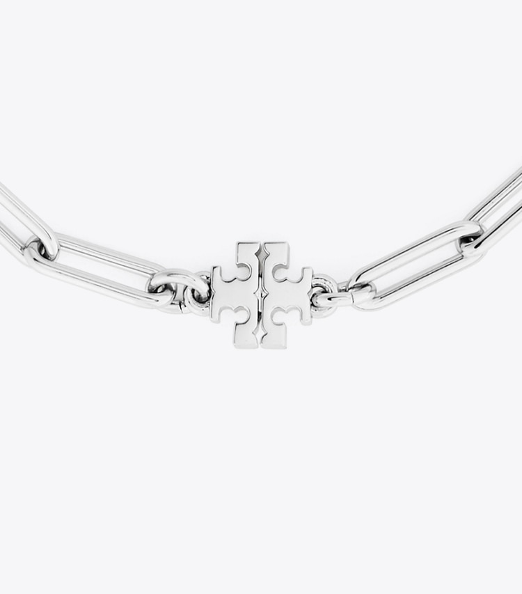 Tory Burch designer bracelets Icon Chain Bracelet in Tory Silver detail