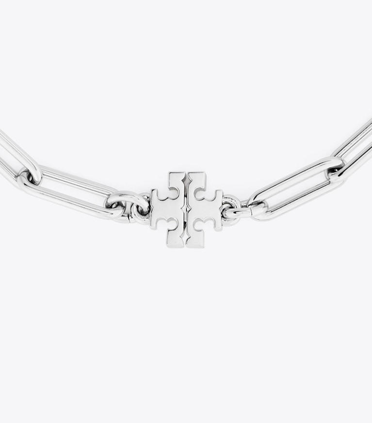 Tory Burch designer bracelets Icon Chain Bracelet in Tory Silver detail