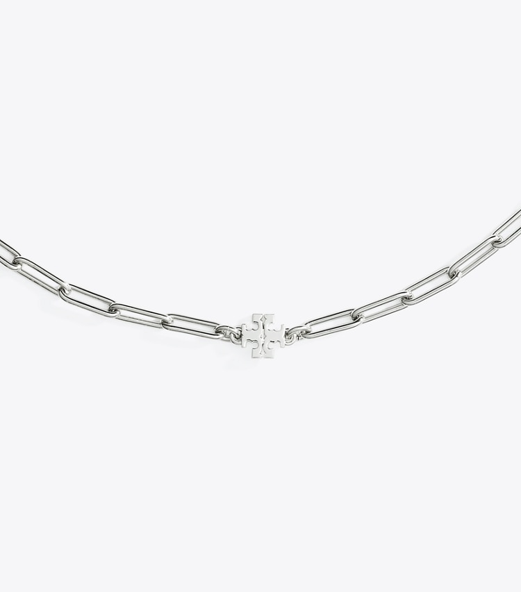 Tory Burch designer necklaces Icon Chain Necklace in Tory Silver detail