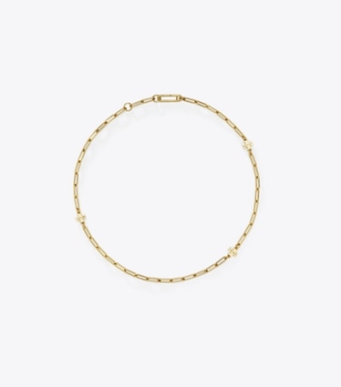 Tory Burch designer necklaces Icon Chain Necklace in Tory Gold front