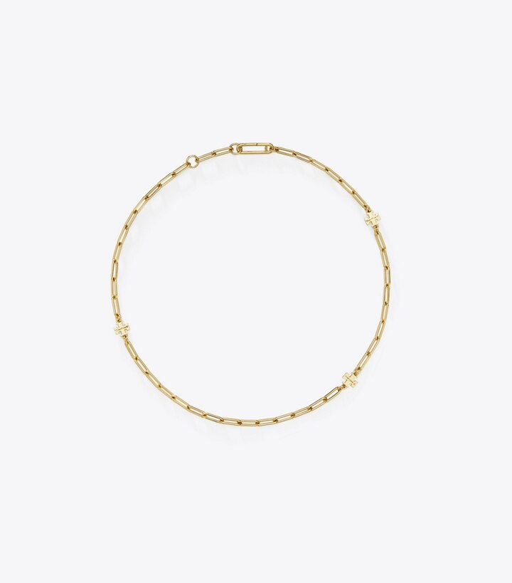 Tory Burch designer necklaces Icon Chain Necklace in Tory Gold front