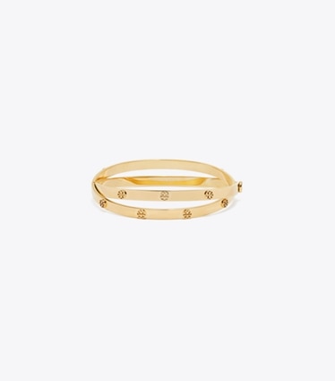 Tory Burch designer bracelets Icon Double Bracelet in Tory Gold front