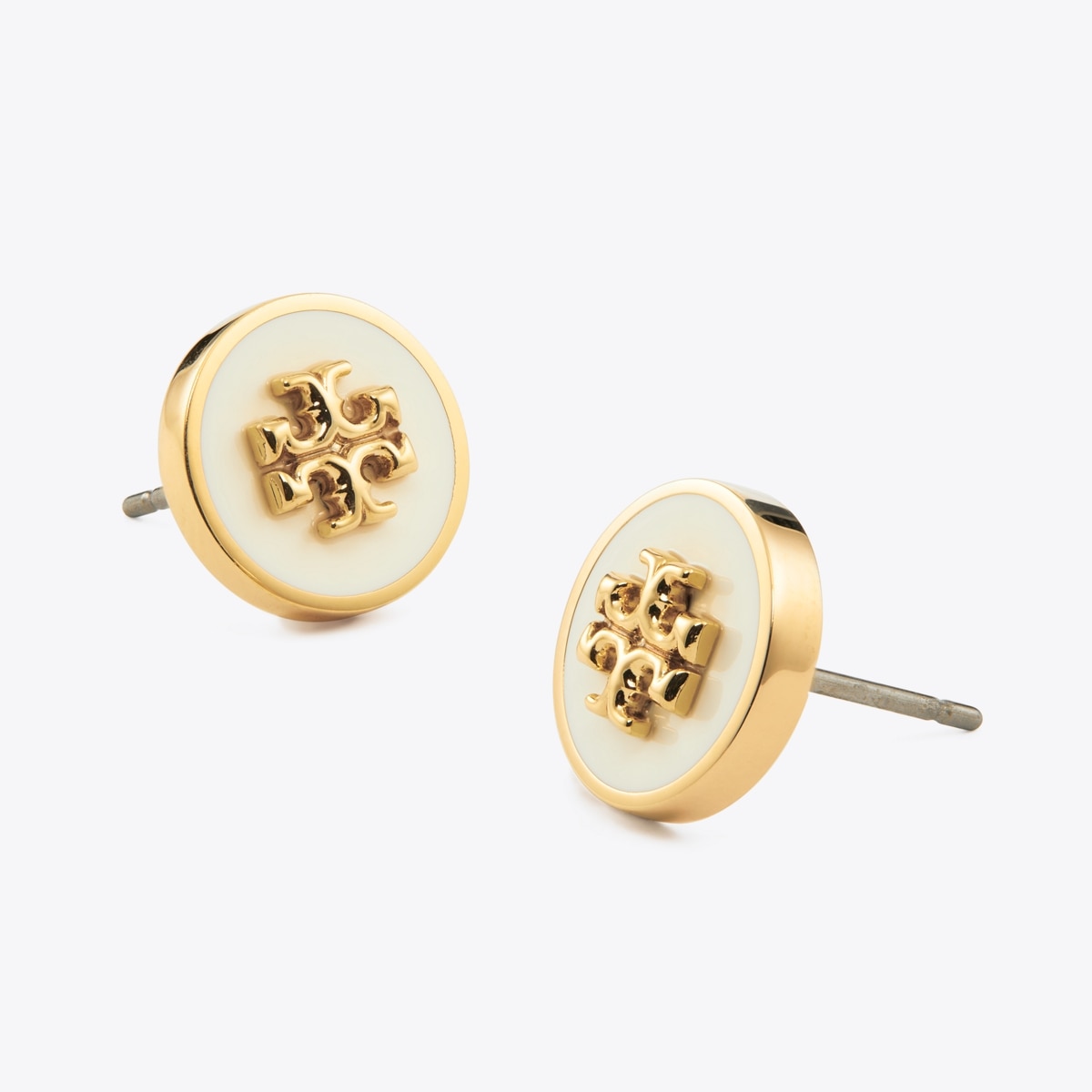 Icon Enamel Circle-Stud Earrings: Women