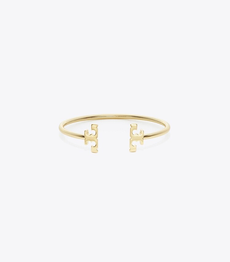 Tory Burch designer ブレスレット エレノア フレックス カフ in Tory Gold front