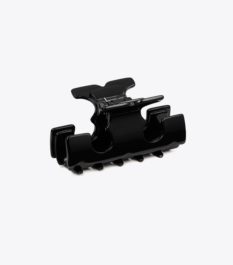 Tory Burch designer hair pins Icon Hair Clip in Black detail