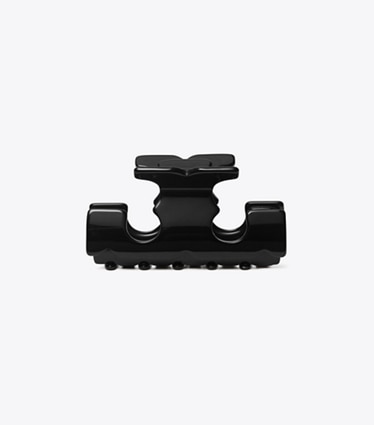 Tory Burch designer hair pins Icon Hair Clip in Black front