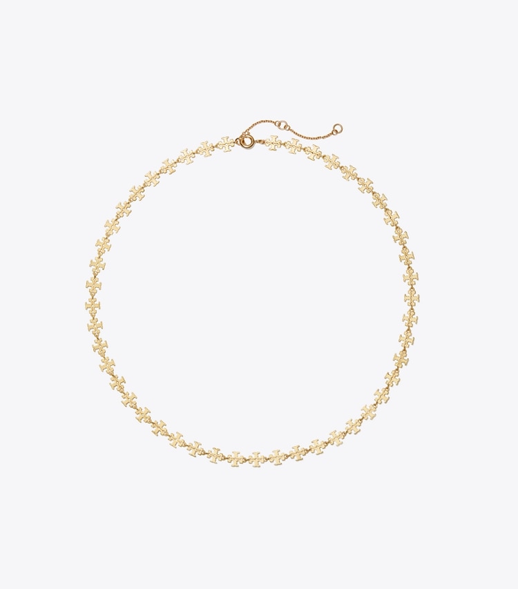 Tory Burch designer halsketten Icon Halskette in Tory Gold front