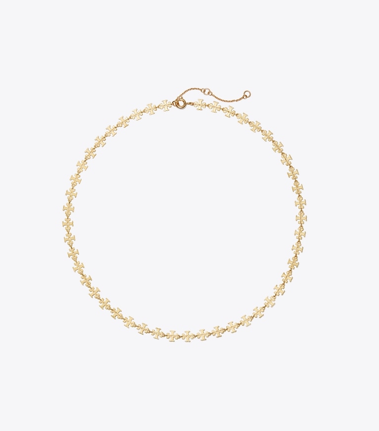 Tory Burch designer halsketten Icon Halskette in Tory Gold front