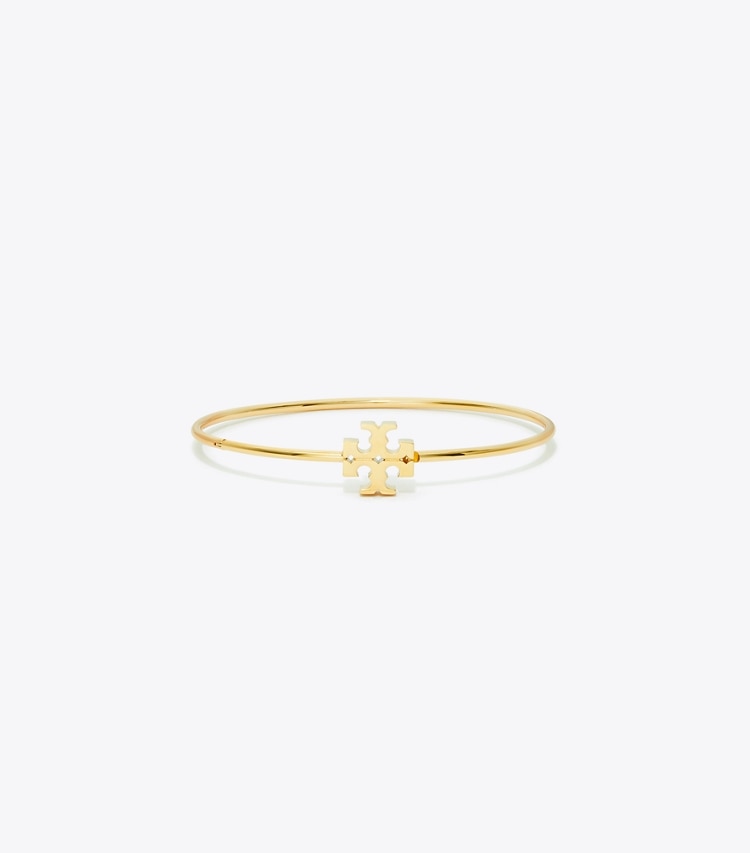 Tory Burch designer bracelets Icon Hinged Cuff in Tory Gold front