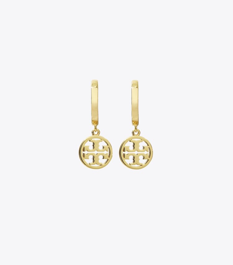 Tory Burch designer イヤリング＆ピアス ミラー ハギー フープピアス in Tory Gold ディテール