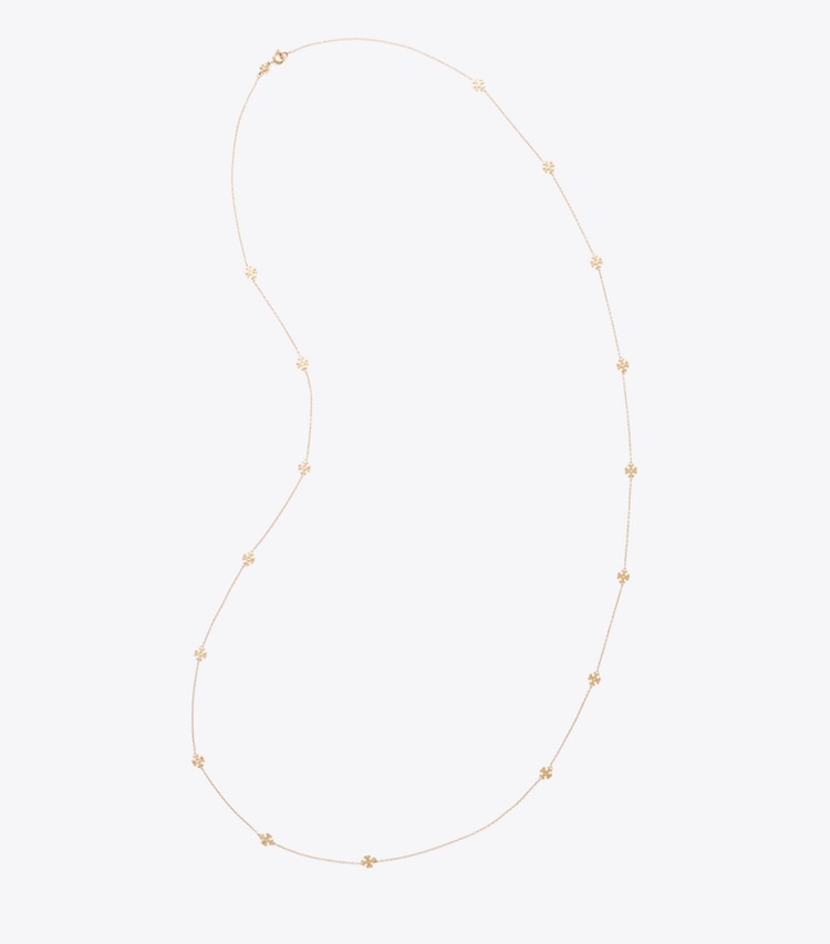 Tory Burch designer necklaces Icon Long Necklace in Tory Gold overhead