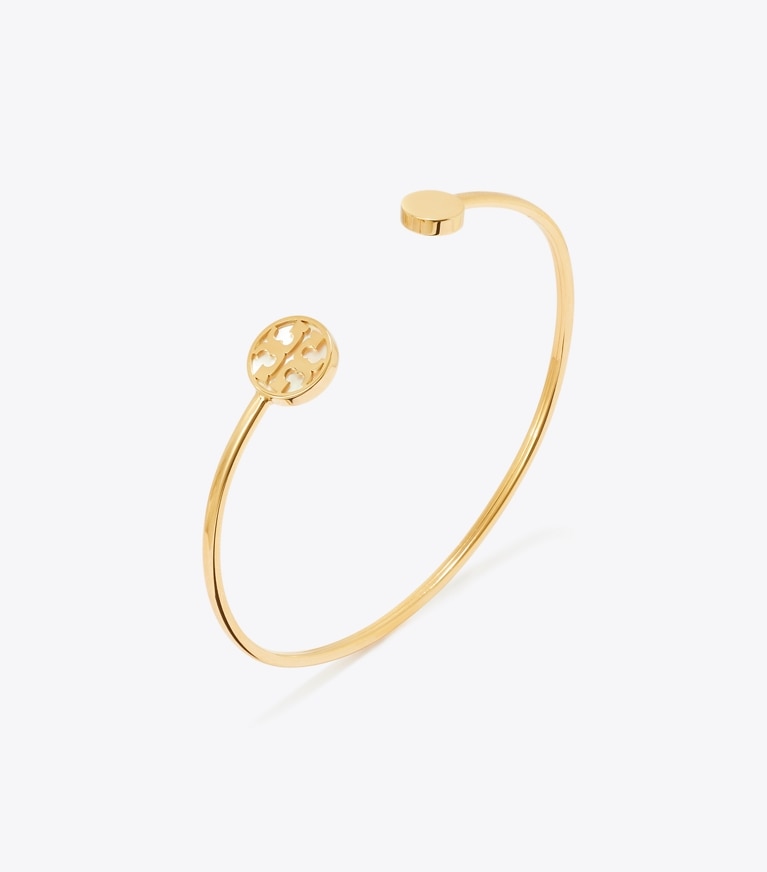 Tory Burch diseñador pulseras Icon Mother Of Pearl Cuff en Tory Gold / Mother of Pearl detalle