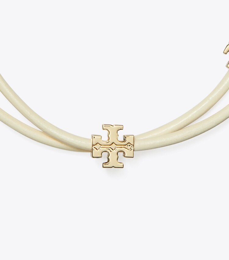 Tory Burch designer armbänder Icon Multi-Wrap Slider Bracelet in Tory Gold / Ivory detail