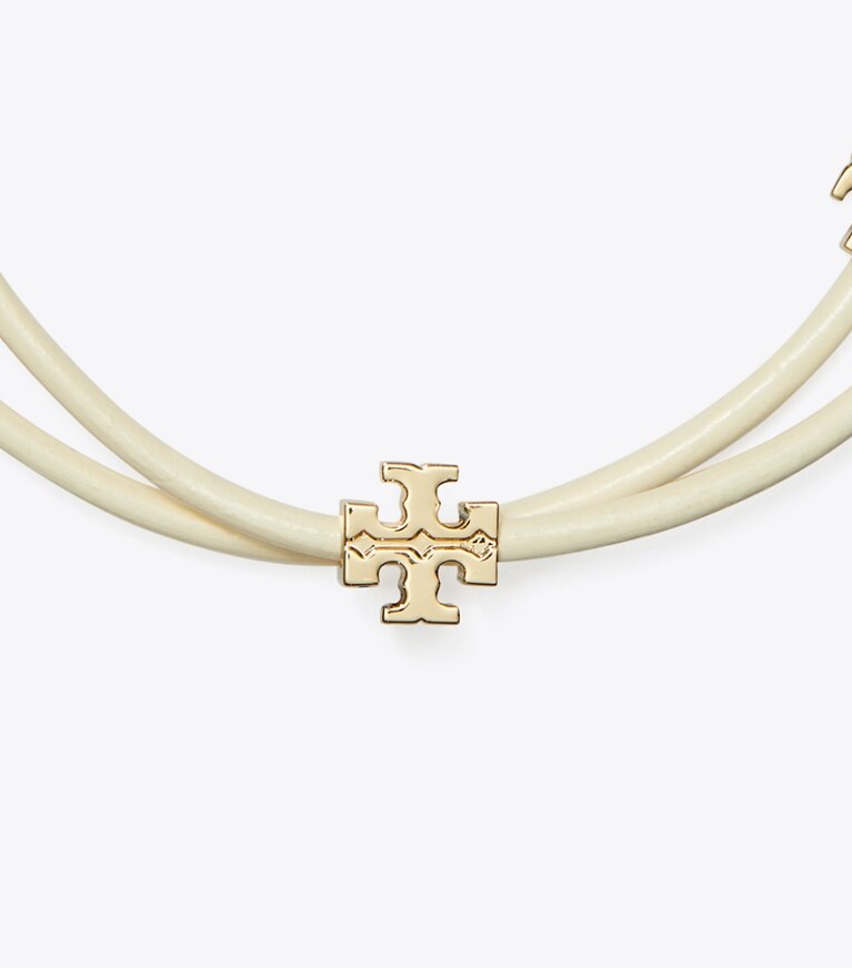 Tory Burch designer armbänder Icon Multi-Wrap Slider Bracelet in Tory Gold / Ivory front