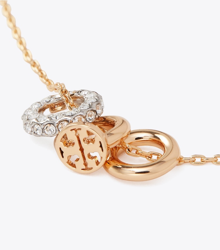Tory Burch designer jewelry boxes Icon Necklace Earrings Gift Set in Tory Gold / Tory Silver / Crystal additional