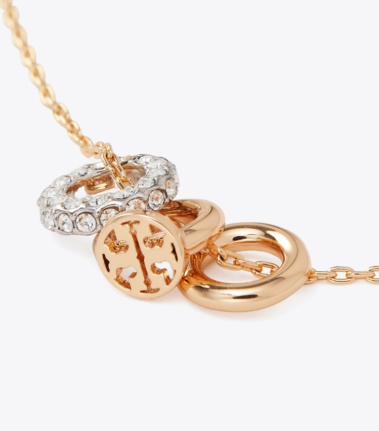 Tory Burch designer jewelry boxes Icon Necklace Earrings Gift Set in Tory Gold / Tory Silver / Crystal additional