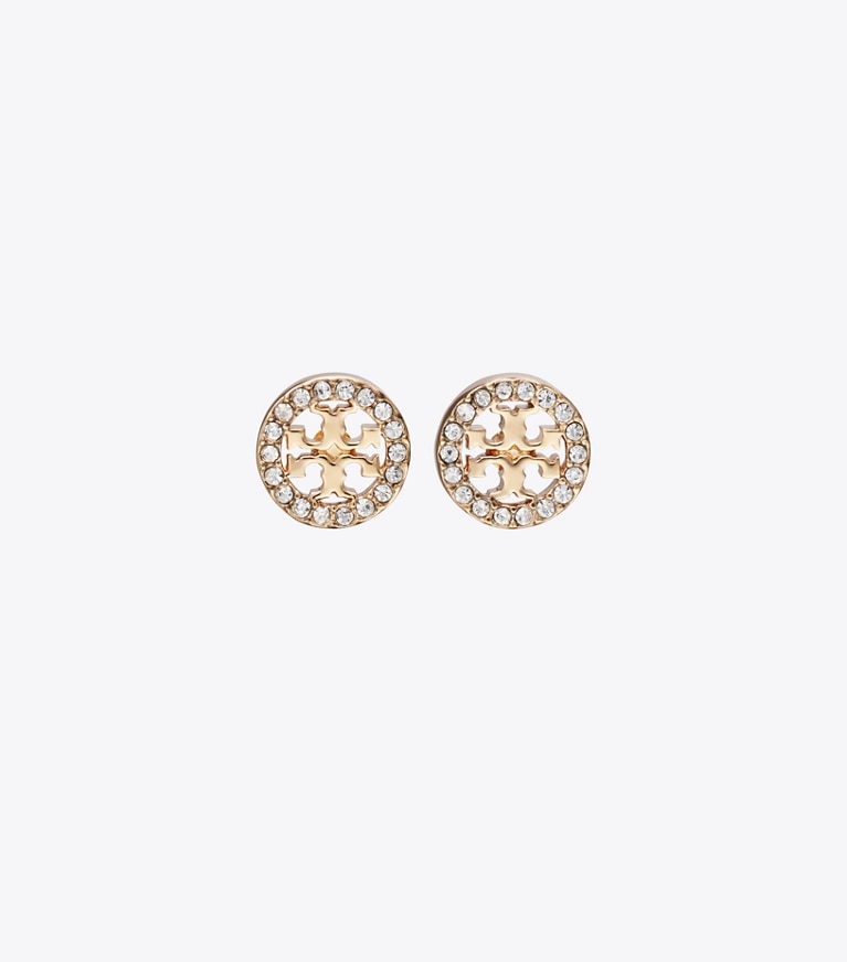 Tory Burch designer jewelry boxes Icon Necklace Earrings Gift Set in Tory Gold / Tory Silver / Crystal detail