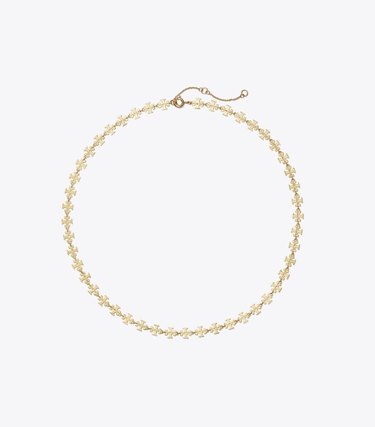 Tory Burch designer necklaces Icon Necklace in Tory Gold front