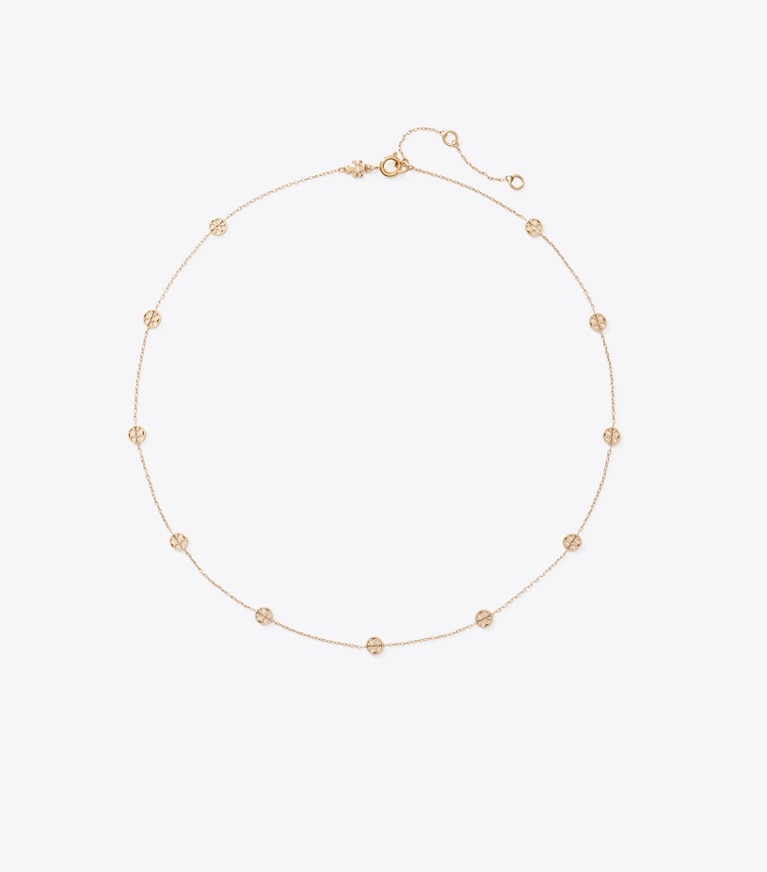 Tory Burch designer colliers Icon Necklace in Tory Gold front