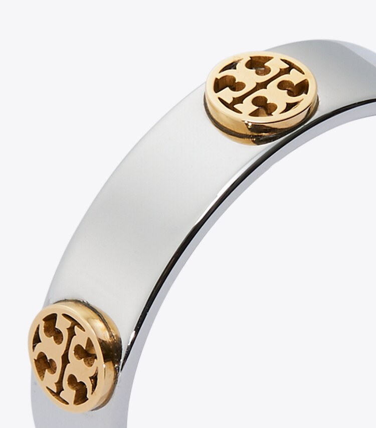 Tory Burch designer ringe Icon Nietenring in Tory Silver / Tory Gold detail
