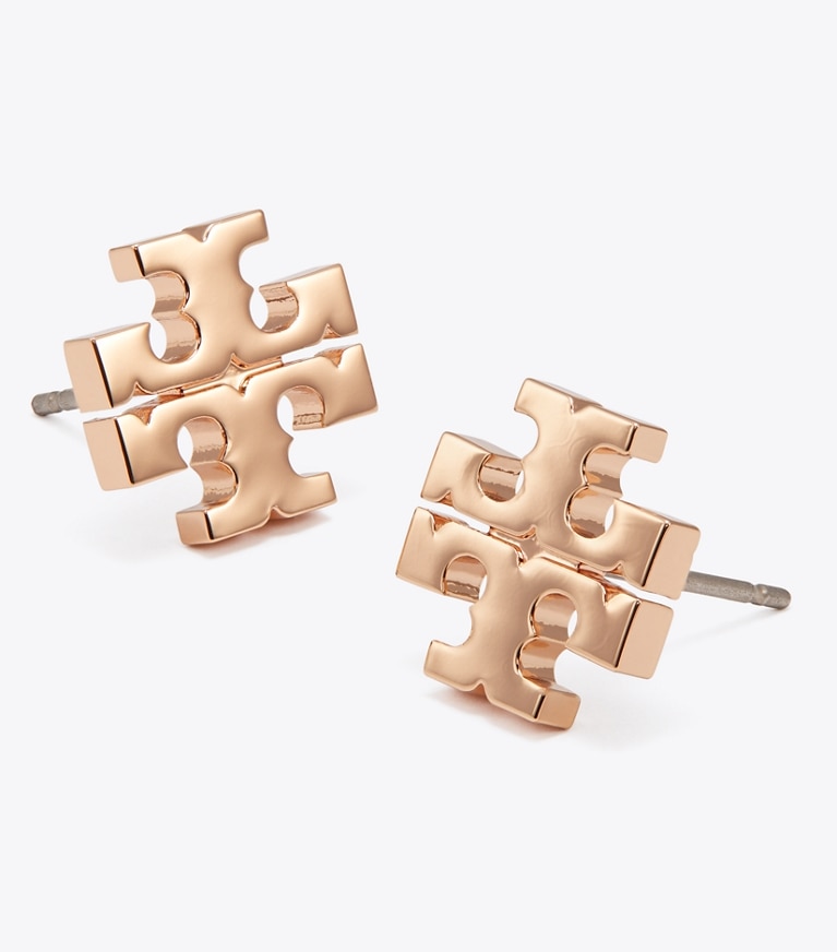 Tory Burch designer ohrringe Icon Ohrstecker in Rose Gold detail