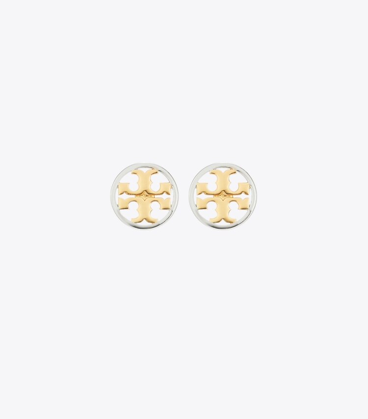 Tory Burch designer ohrringe Icon Ohrstecker in Tory Gold/Tory Silver front