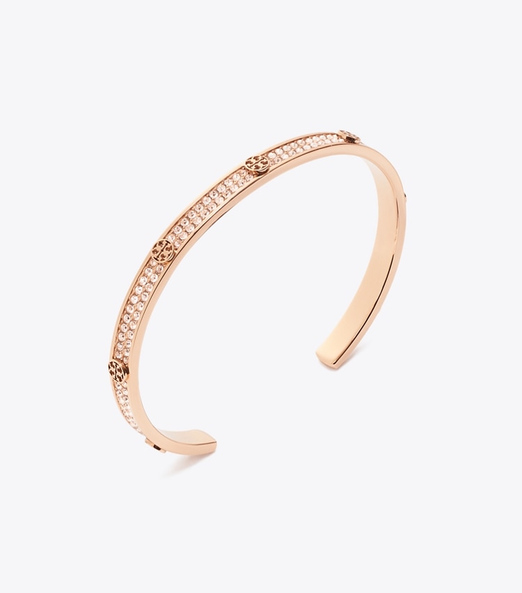 Tory Burch designer bracelets Icon Pavé Cuff in Rose Gold / Pink informations