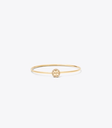 Tory Burch designer ブレスレット アイコン パヴェ ヒンジ ブレスレット in Tory Gold / Crystal front