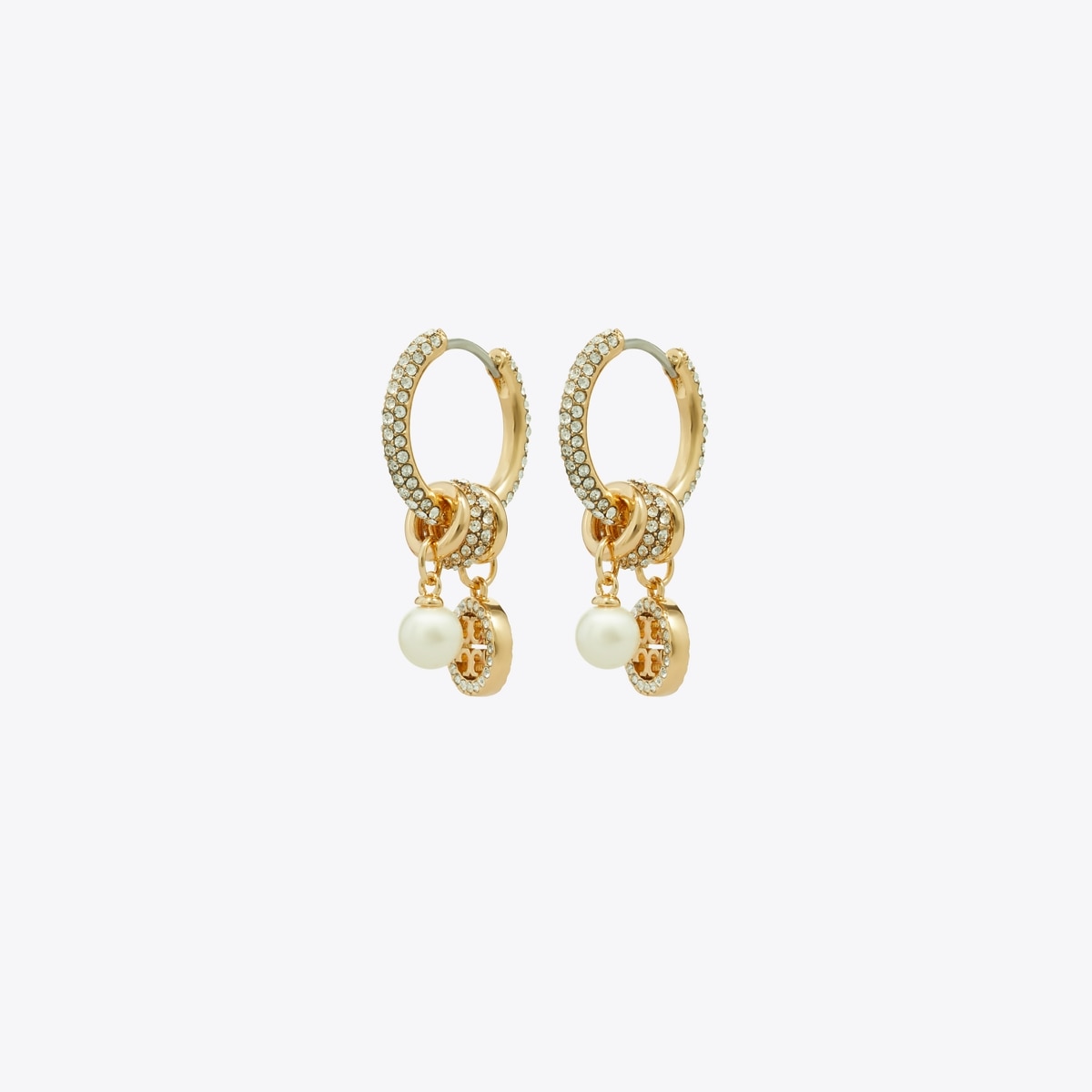 アイコン パヴェ チャーム ピアス: レディース イヤリング＆ピアス