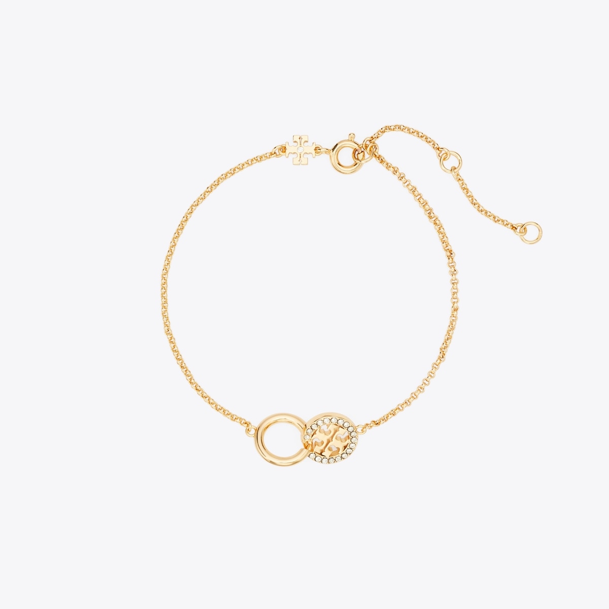 アイコン パヴェ インターロッキング チェーン ブレスレット