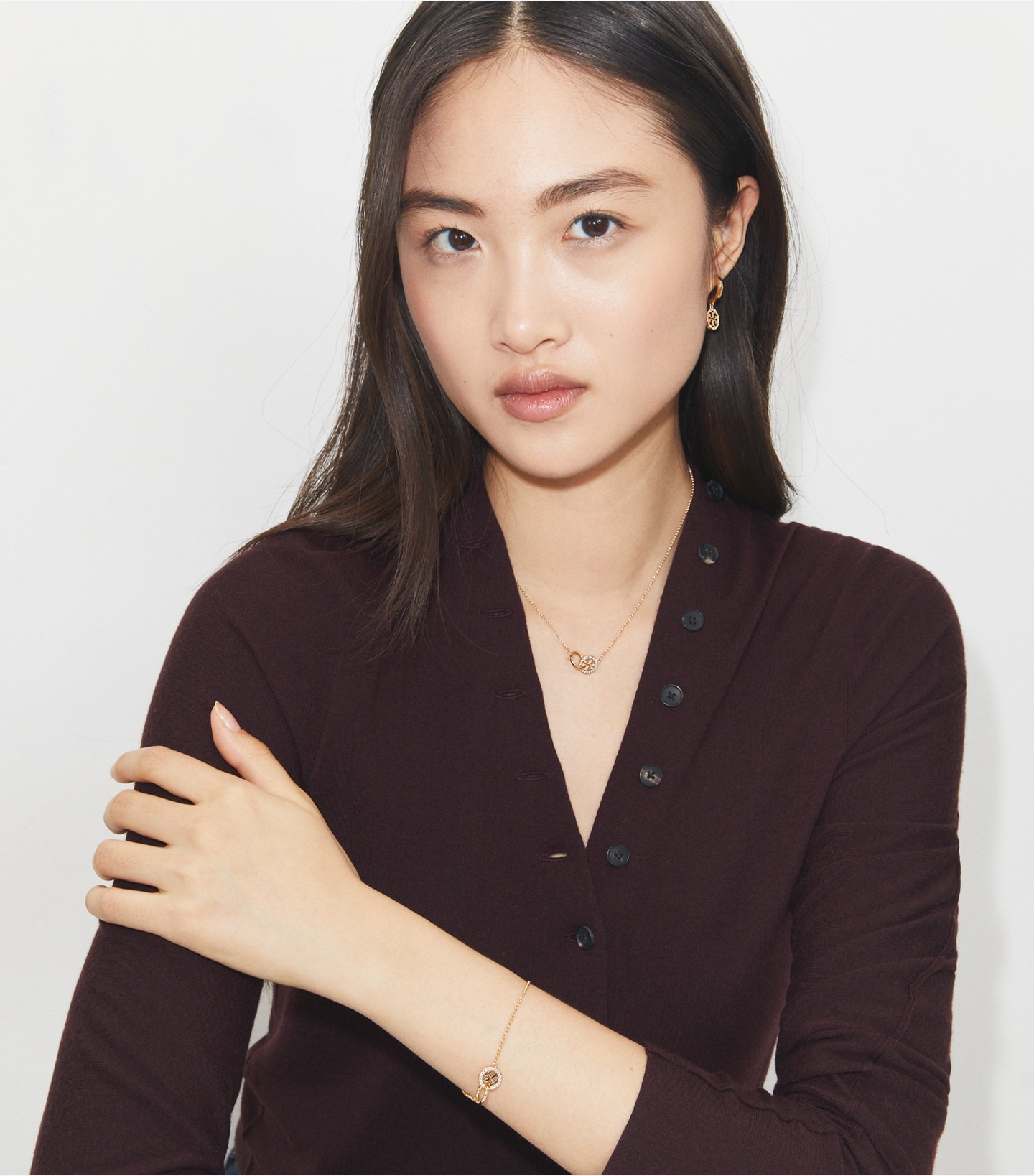 Icon Pavé Interlocking Pendant Necklace