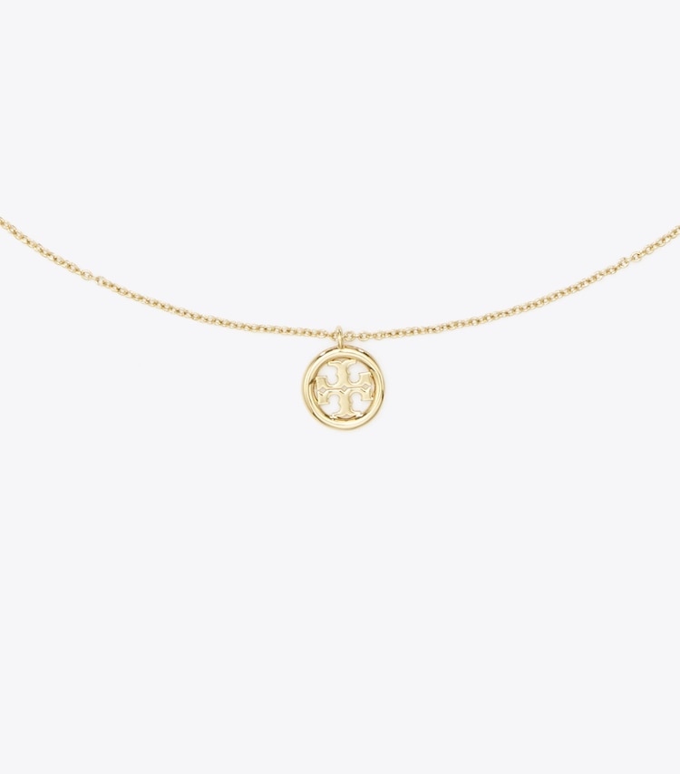 Tory Burch designer necklaces Icon Pendant Necklace in Tory Gold detail