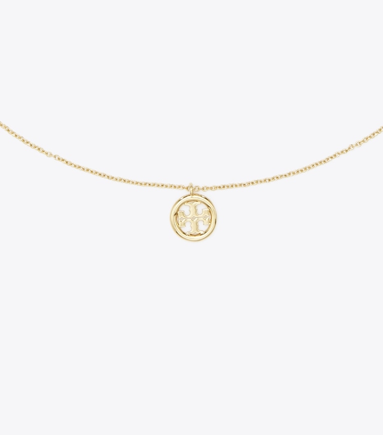 Tory Burch designer necklaces Icon Pendant Necklace in Tory Gold front